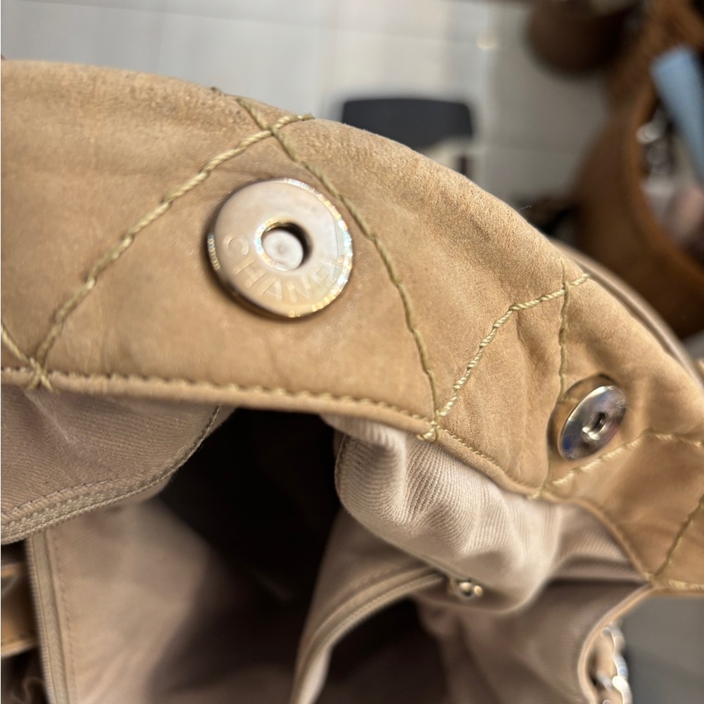 Chanel Taupe Quilted Shoulder Bag - Picture 11 of 15